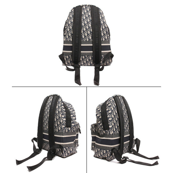 Dior Blue Backpack Oblique Christian Jacquard travel - Picture 1 of 8